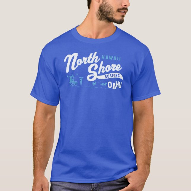 North Shore, Oahu, Hawaii Surfing USA T-Shirt (Front)