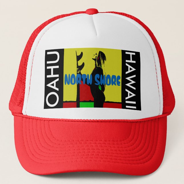 NORTH SHORE OAHU HAWAII TRUCKER HAT (Front)