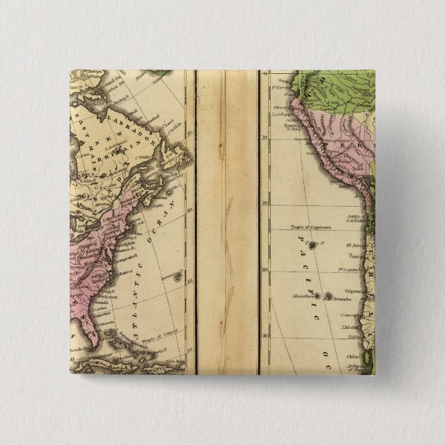 North & South America Button (Front)