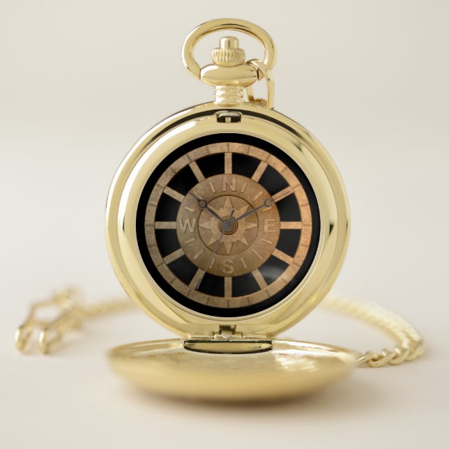 North south east and west compass pocket watch (Inside)