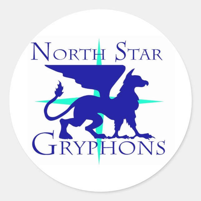 North Star Gryphons Round Sticker (Front)