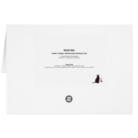 North Star KC Kaleidoscope Greeting Card (Back Horizontal)