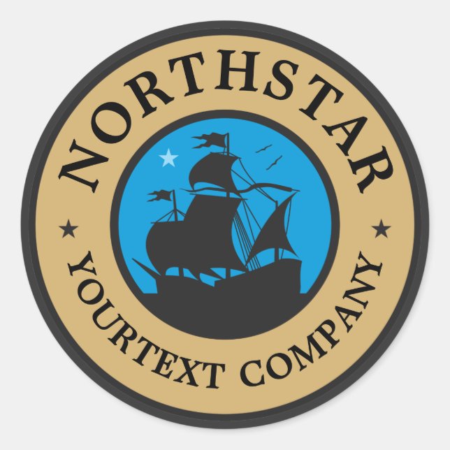 North Star logo Classic Round Sticker (Front)