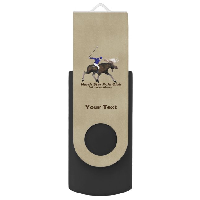 North Star Moose Polo Club Flash Drive (Front Vertical)
