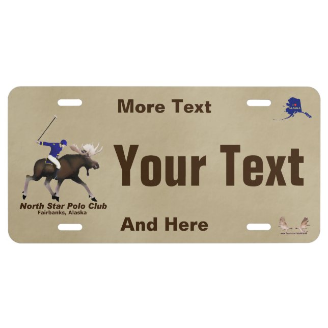 North Star (Moose) Polo Club License Plate (Front)