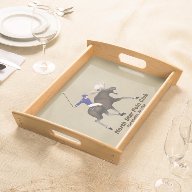 North Star (Moose) Polo Club Serving Tray (Front)
