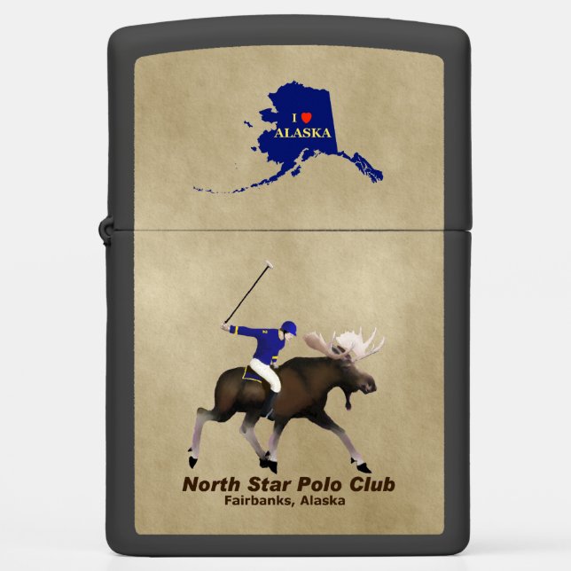 North Star (Moose) Polo Club Zippo Lighter (Front)