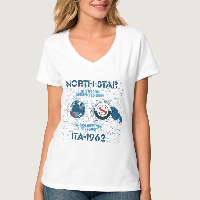 North Star Nautical Expedition– Arctic Sea Route T-Shirt (Front)