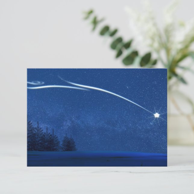 North Star Over the Forest Thank You Card (Standing Front)