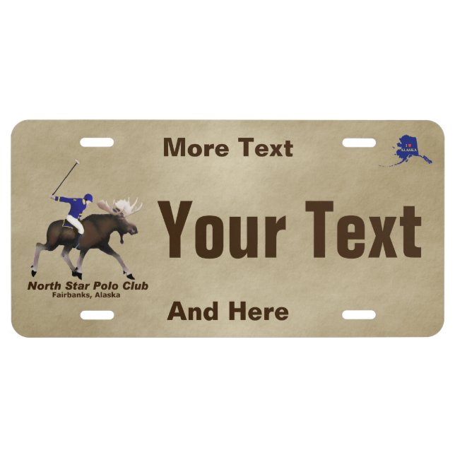 North Star Polo Club License Plate (Front)