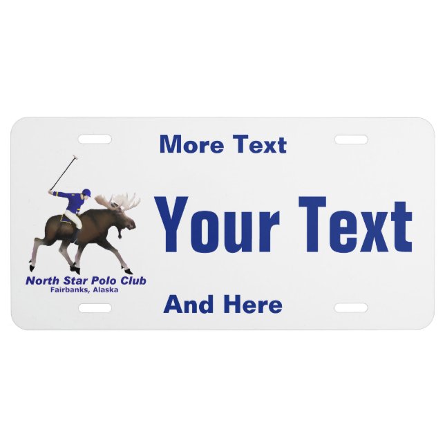 North Star Polo Club License Plate (Front)