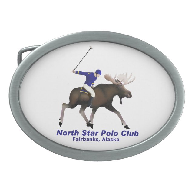 North Star Polo Club Oval Belt Buckle (Front)