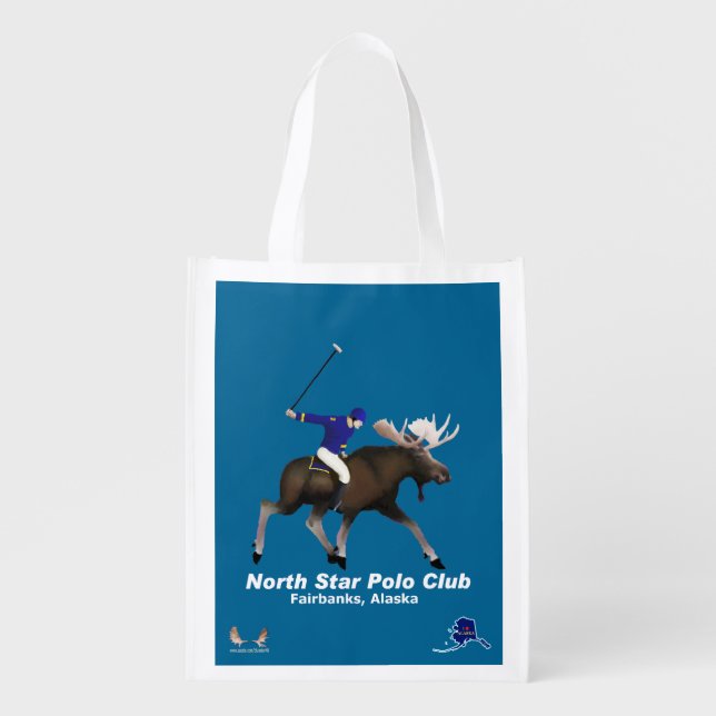 North Star Polo Club Reusable Grocery Bag (Front)