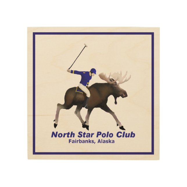 North Star Polo Club Wood Wall Art (Front)