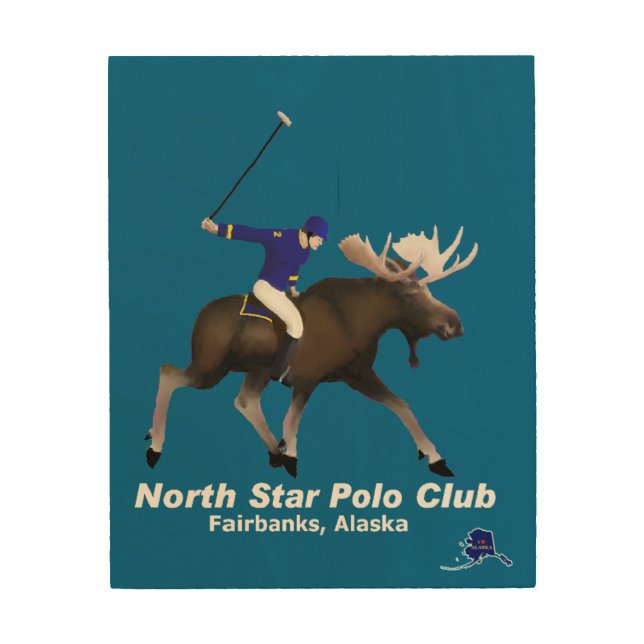 North Star Polo Club Wood Wall Decor (Front)