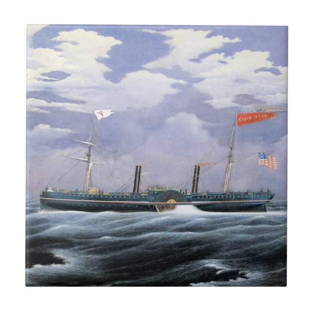 North Star Steam Yacht 1852 Ceramic Tile (Front)