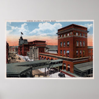 North Station - Railroad Depot Poster