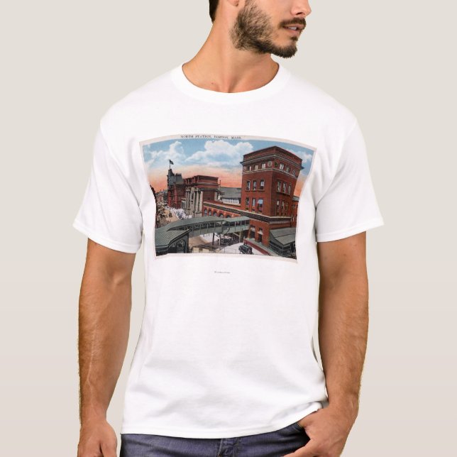 North Station - Railroad Depot T-Shirt (Front)