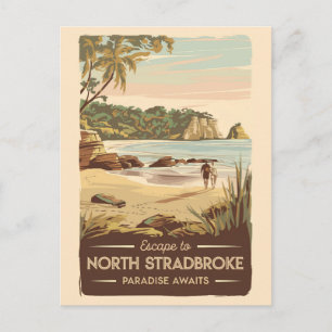 North Stradbroke Island Australia Illustration Postcard