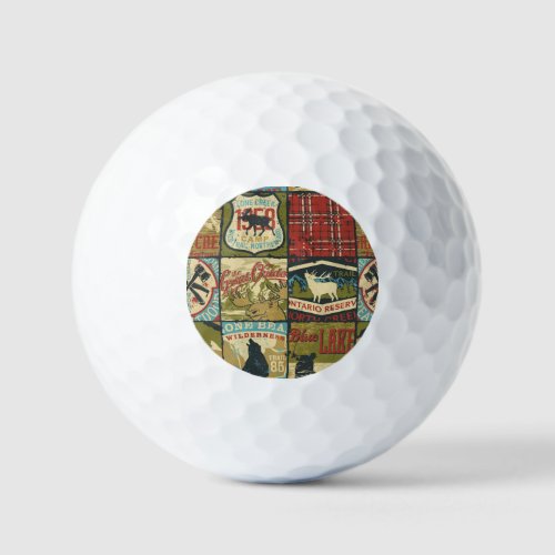 North Territories Adventure Symbolic Patchwork Golf Balls