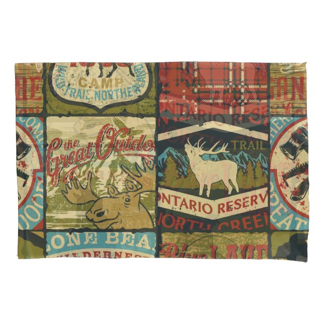 North Territories Adventure: Symbolic Patchwork Pillow Case (Front)