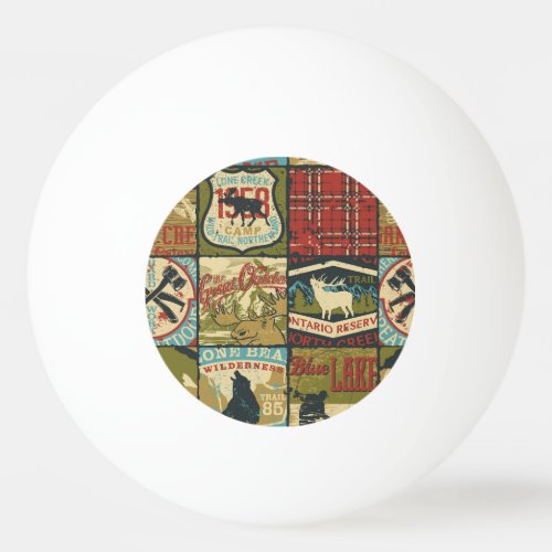 North Territories Adventure Symbolic Patchwork Ping Pong Ball