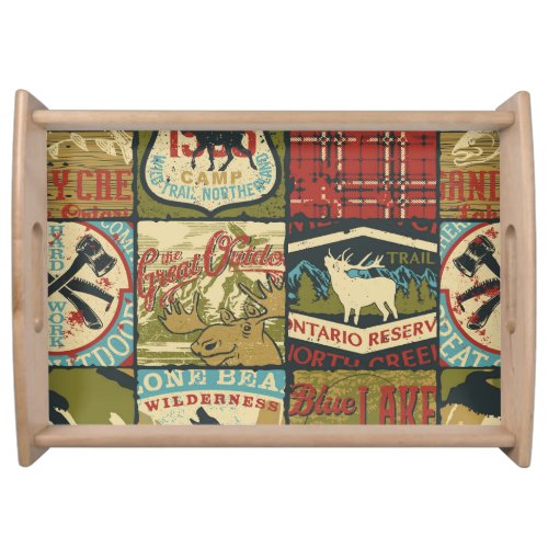 North Territories Adventure Symbolic Patchwork Serving Tray