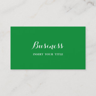North Texas Green Minimalist Trendy Calligraphic Business Card