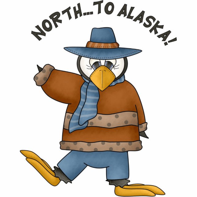 North to Alaska Penguin Ornament (Front)