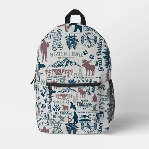 North Trail Outdoorsman Printed Backpack