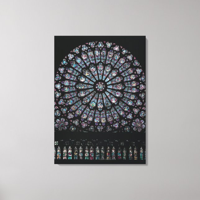 North transept rose window canvas print (Front)
