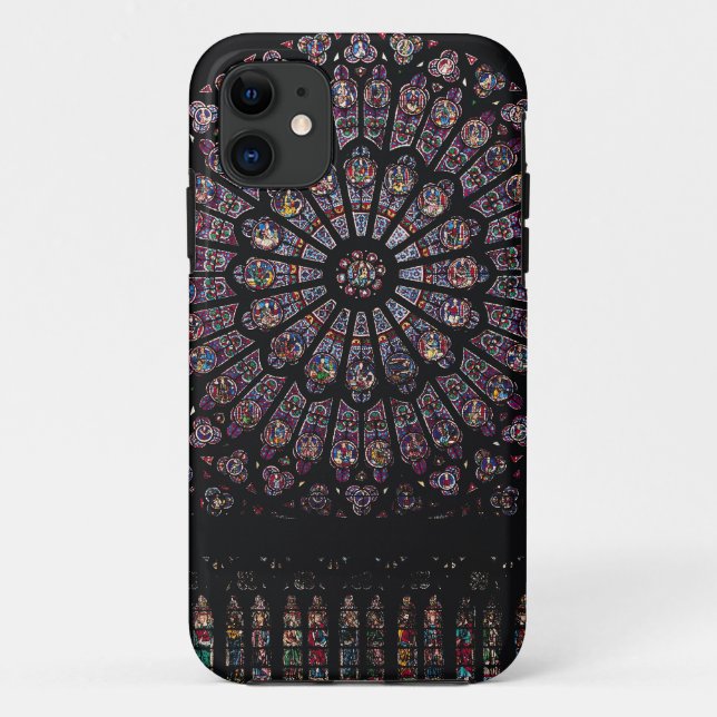 North transept rose window depicting the Virgin an Case-Mate iPhone Case (Back)