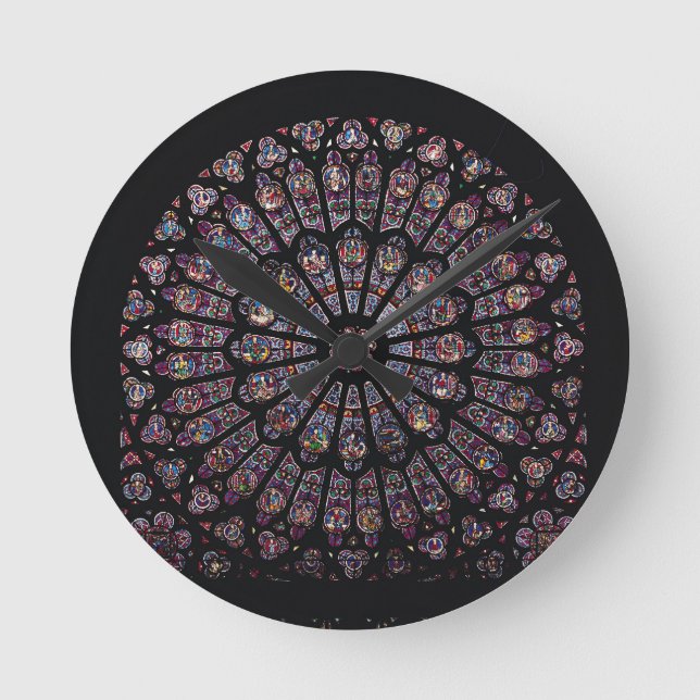 North transept rose window depicting the Virgin an Round Clock (Front)