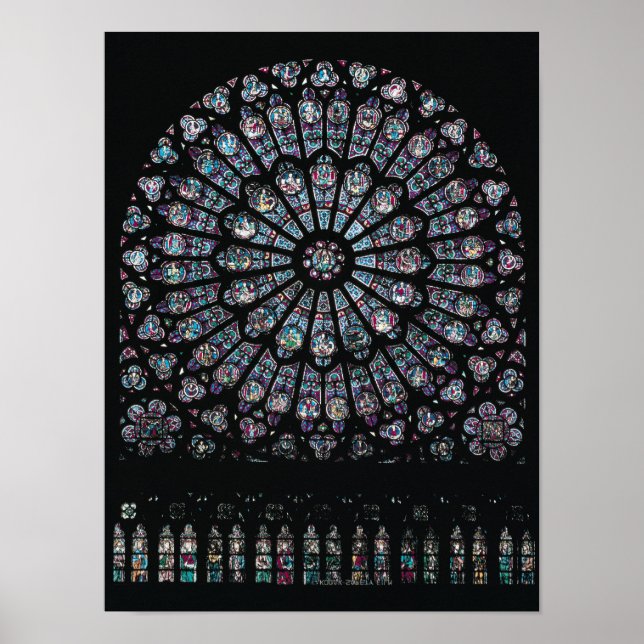 North transept rose window poster (Front)