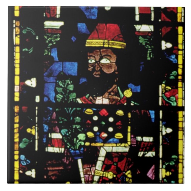 North transept windows; rose depicts the Old Testa Ceramic Tile (Front)