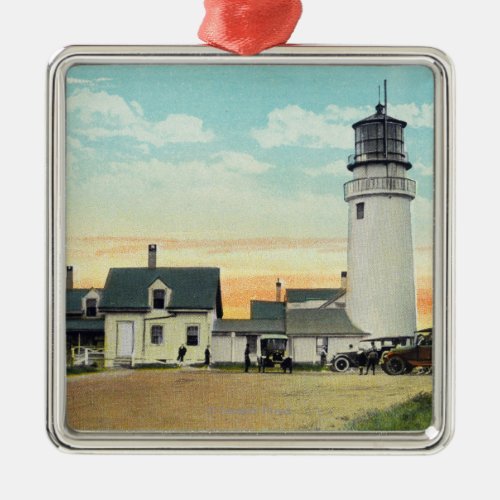 North Truro Highland Lighthouse View Metal Ornament