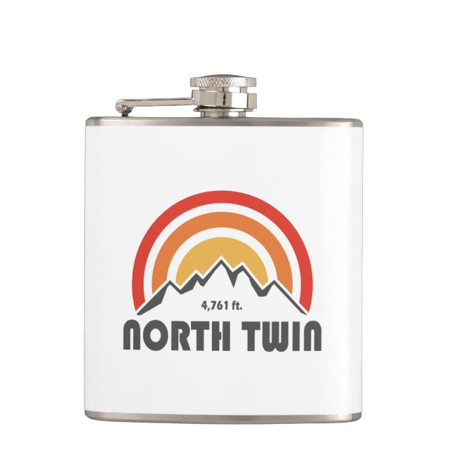North Twin Mountain New Hampshire Flask (Front)