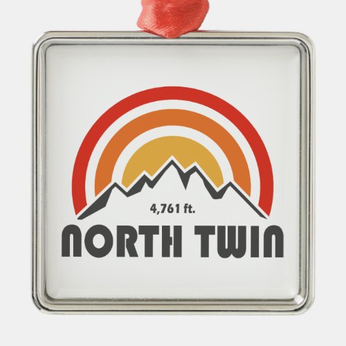 North Twin Mountain New Hampshire Metal Ornament