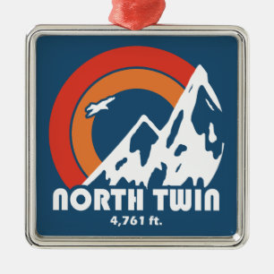 North Twin New Hampshire Sun Eagle Metal Ornament