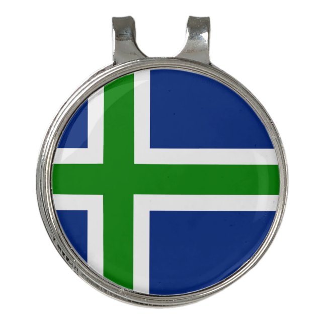 North Uist Flag Golf Hat Clip (Front)