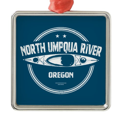 North Umpqua River Oregon Kayak Metal Ornament