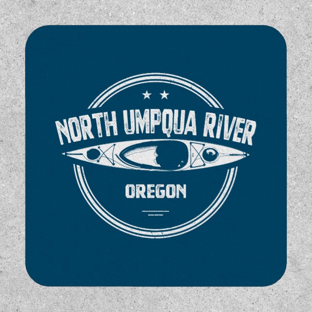 North Umpqua River Oregon Kayak Patch (Front)