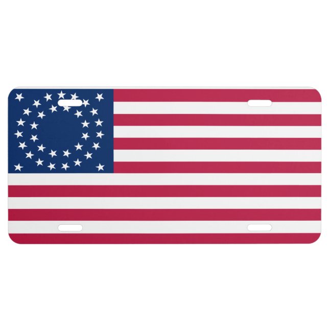 North / Union flag licence plate (Front)