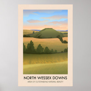 North Wessex Downs AONB Travel Poster