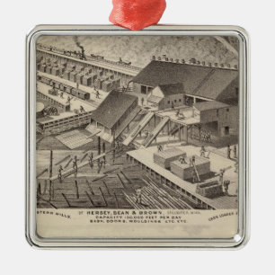 North Western Mills of Hersey, Minnesota Metal Ornament