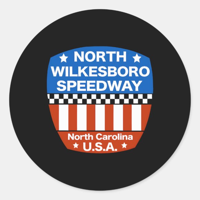 North Wilkesboro Speedway Classic Round Sticker (Front)