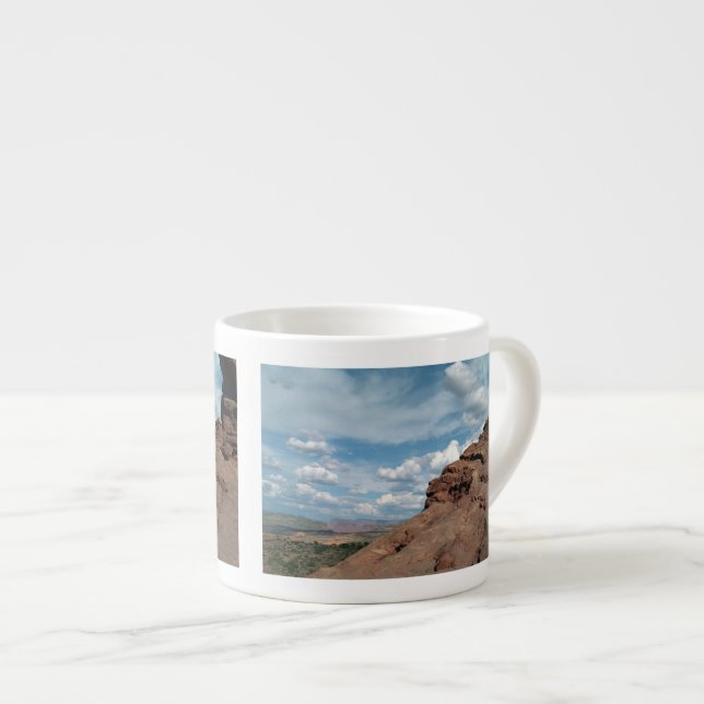 North Window Arch Utah Desert Landscape Photo Espresso Cup (Front Right)