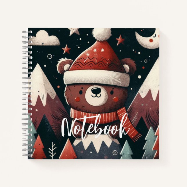  North Woods Noel – Santa Bear’s Tree Stroll Notebook (Front)