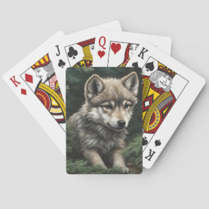 North Woods Wolf Cub Classic Playing Cards