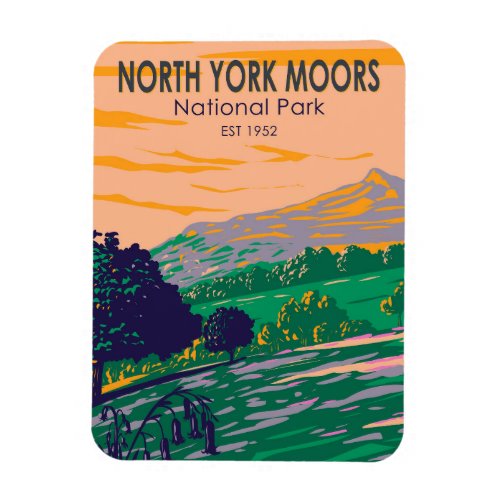 North York Moors National Park England Vintage Magnet